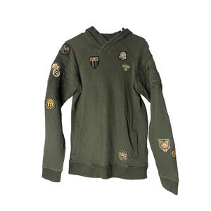 Born Fly Flying Tiger Hoodie Men's Large Distressed Faded